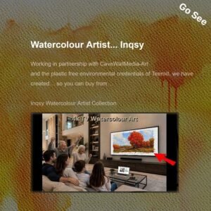 link to cavewallmedia-digital showing Inqsy's watercolour painting of the great wave